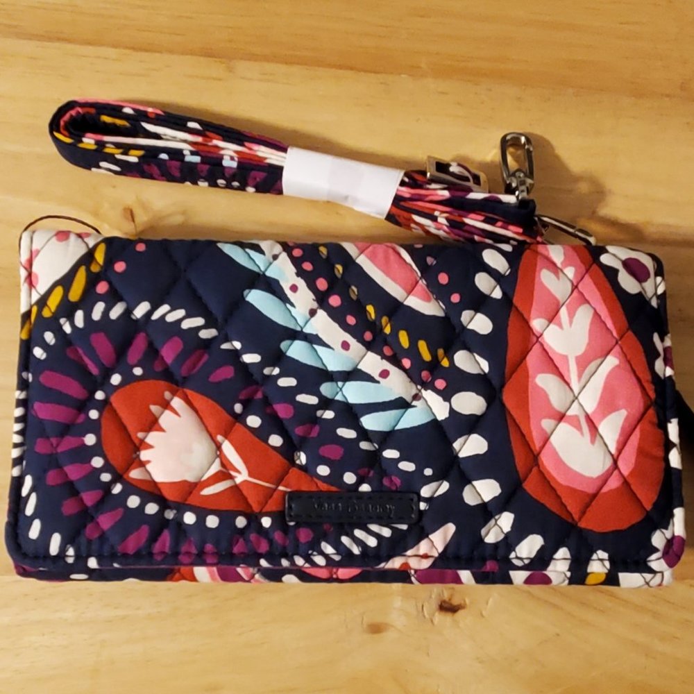 Vera Bradley Painted Paisley RFID Wallet Crossbody